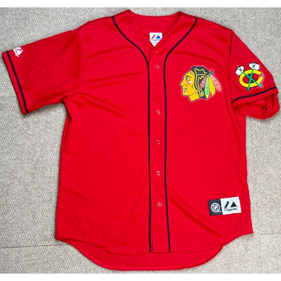 Majestic Other - Majestic Vintage NHL Chicago Blackhawks Baseball Jersey Size Large